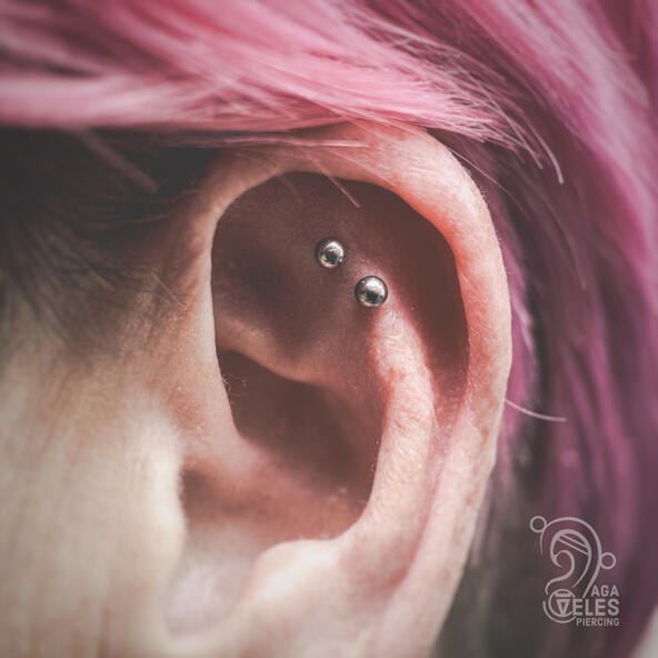double flat piercing